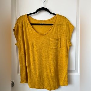 LOFT women’s shirt in a mustard yellow size Large.